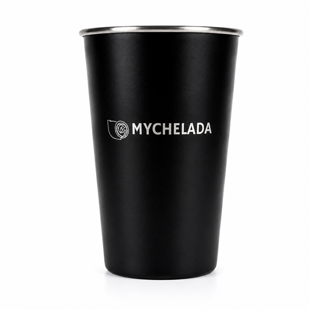 Vaso Metálico Mychelada, acero inoxidable negro mate