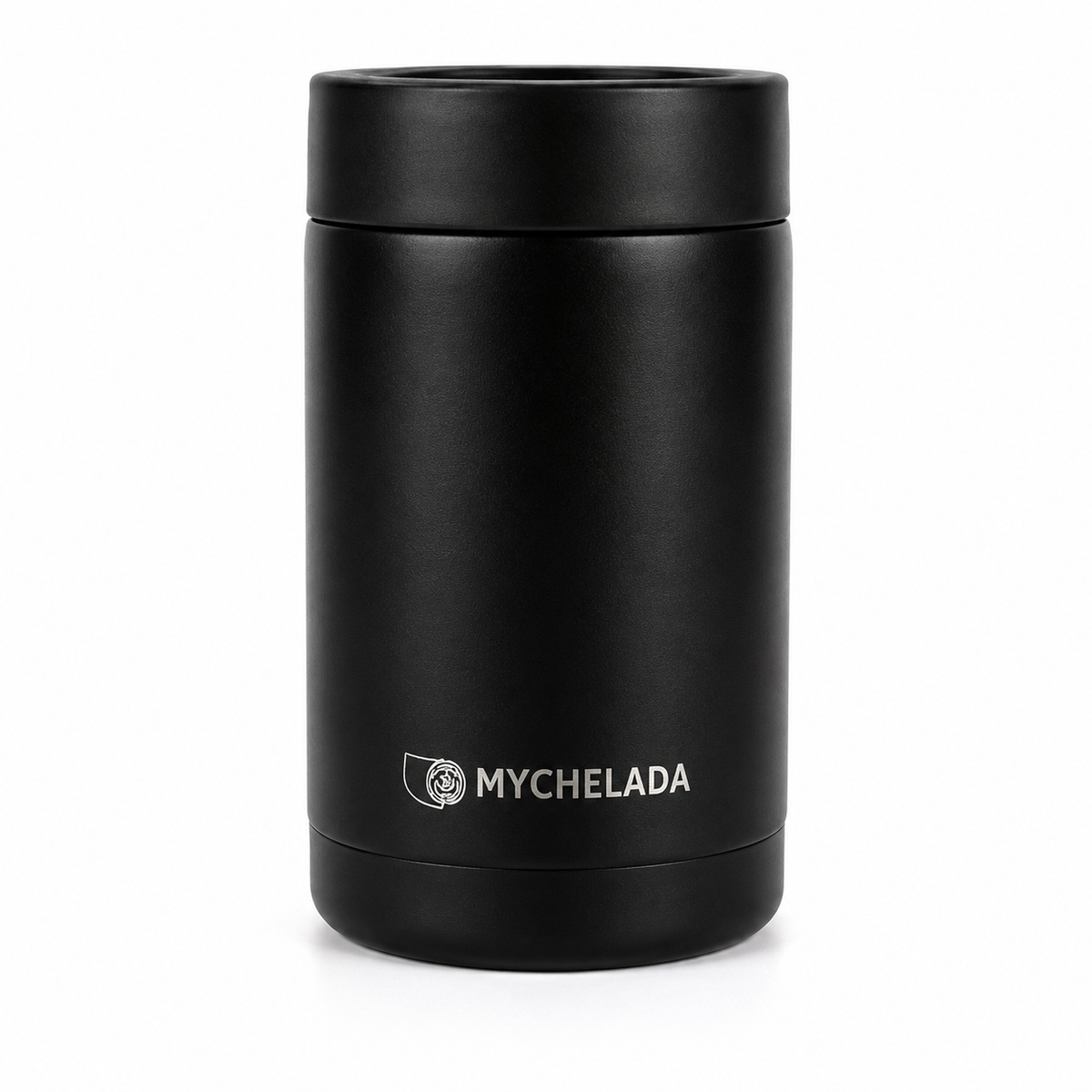 Can Cooler Mychelada, enfriador de acero inoxidable negro mate
